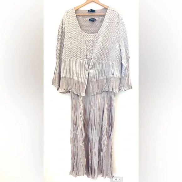 Vintage Women’s R&M Richards Champaign Dress Set Size 3X - Picture 1 of 6